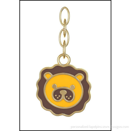Cartoon Duck Metal Mobile Charms, Filling Colors And Gold Plated Finish, For Mobile Access